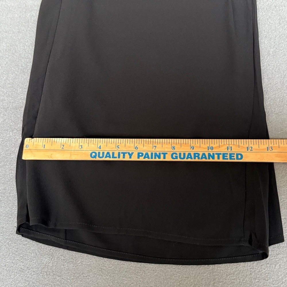 Formal Women’s Black Wide-Leg Flowy Pants double layer side zipper size 14 L26"‎ - Picture 13 of 13